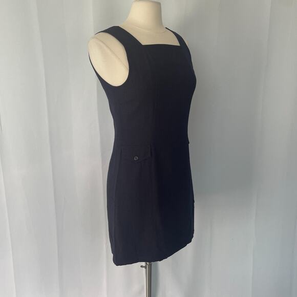 Vtg Y2K American Eagle Mini Dress Size 4 XS Purple Pinafore Preppy Academia Twee - Picture 5 of 13